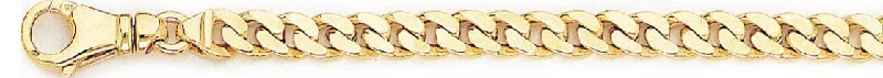 layered gold bracelet for women -5.5mm Flat Curb Link Bracelet