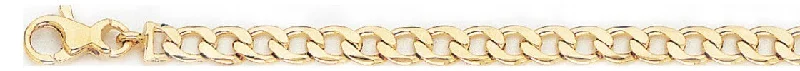 gold initial bracelet for layering -5mm Flat Curb Link Bracelet