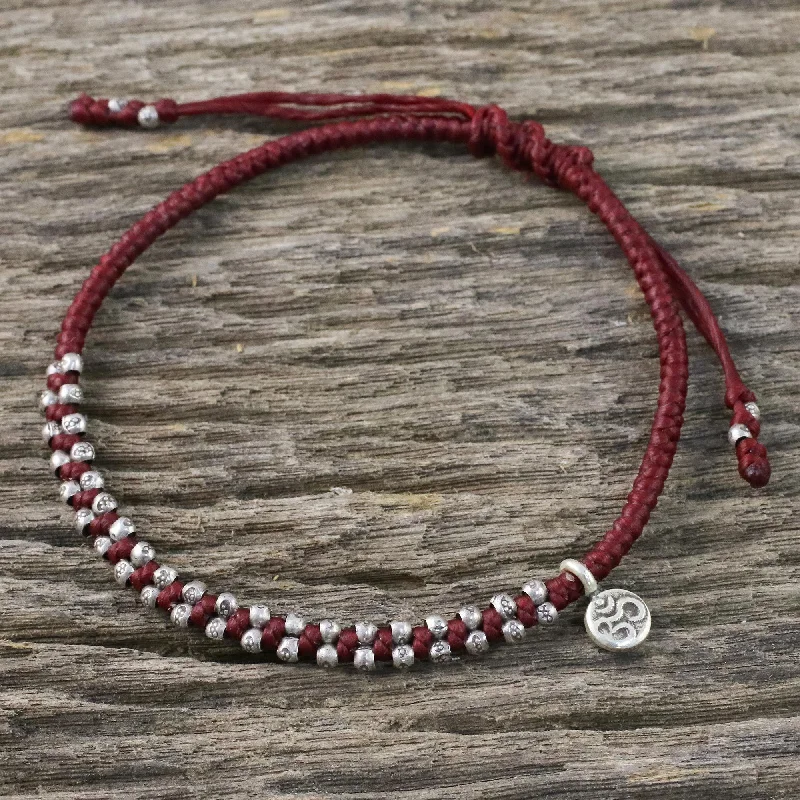 long chain bracelet for layering -Bohemian Life in Crimson Bracelet