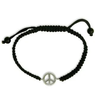 infinity heart bracelet for women -Handmade Sterling Silver 'Just Peace' Charm Bracelet (India)