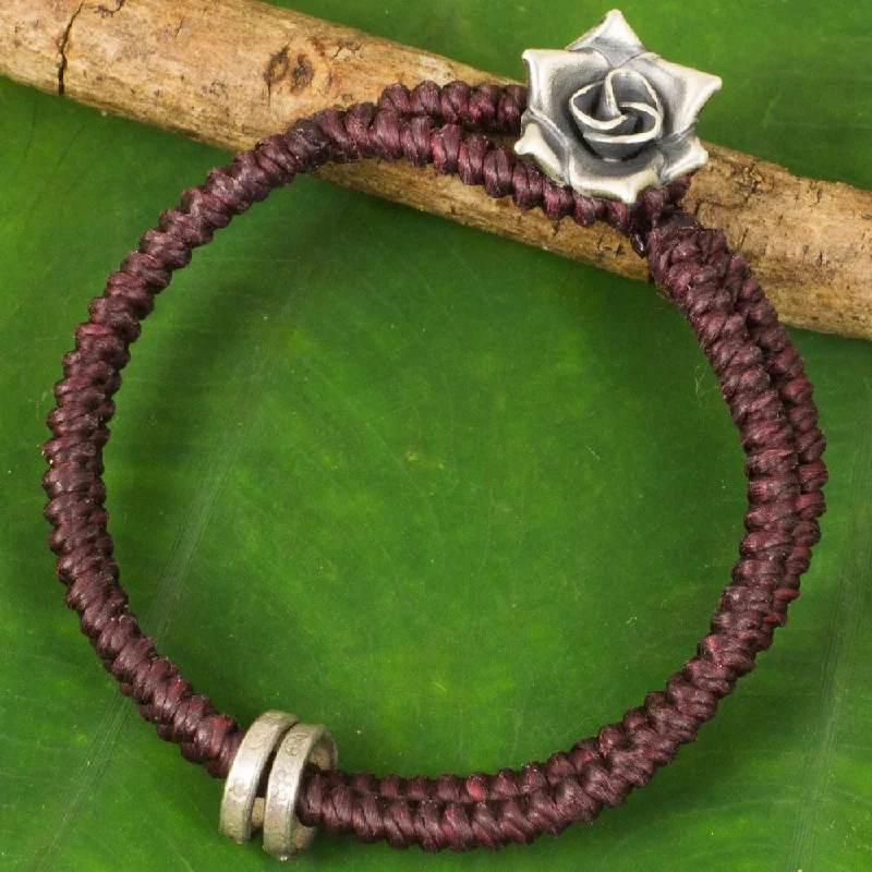 adjustable bracelet for women -Handmade Sterling Silver 'Marshall Rose' Bracelet (Thailand)