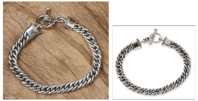 sterling silver bracelet for men -Sparkling Brook Braided Bracelet