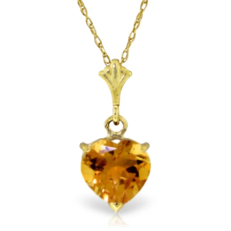 matching couple necklaces -1.15 Carat 14K Gold Terms of Endearment Citrine Necklace