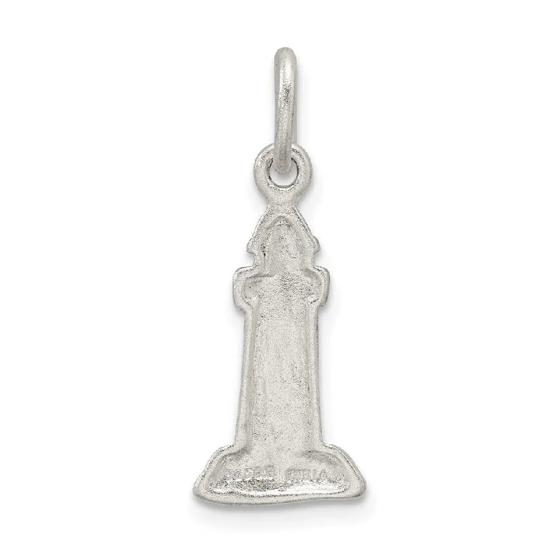 celestial necklace for women -Diamond2Deal 925 Sterling Silver Lighthouse Pendant (L- 18 mm, W- 10 mm)