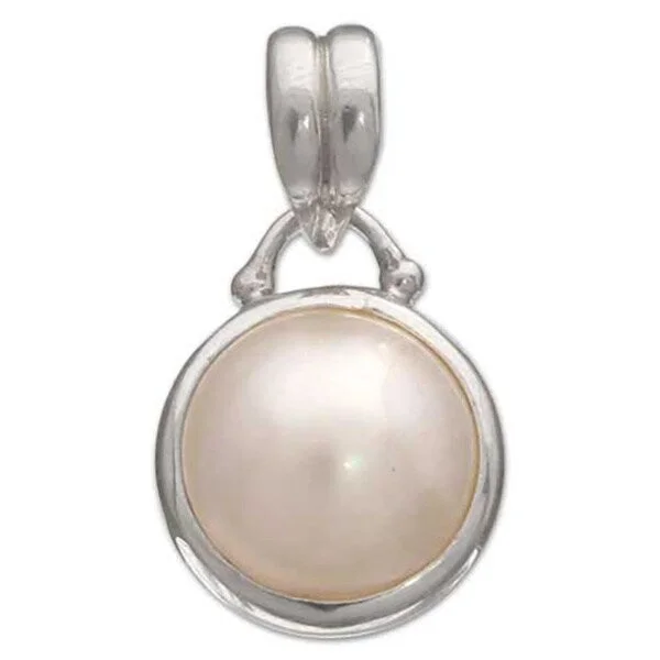 gold chain necklace for everyday wear -Peaceful Moon' Pearl Pendant