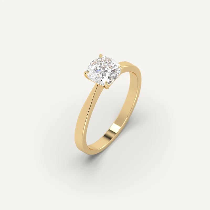 gemstone ring for women -1 carat Cushion Cut Diamond Ring