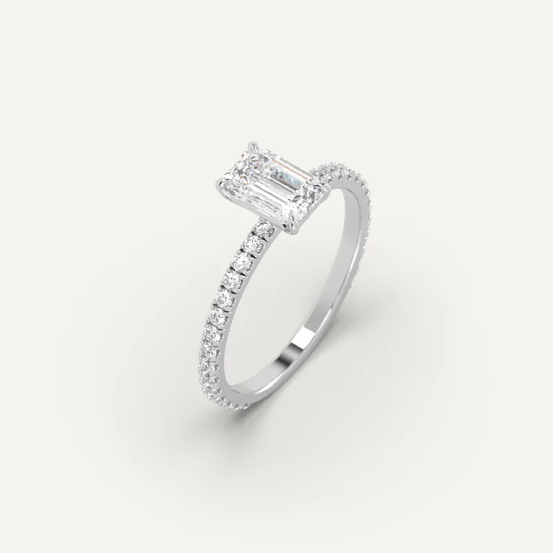 eternity band for women -1 carat Emerald Cut Diamond Ring