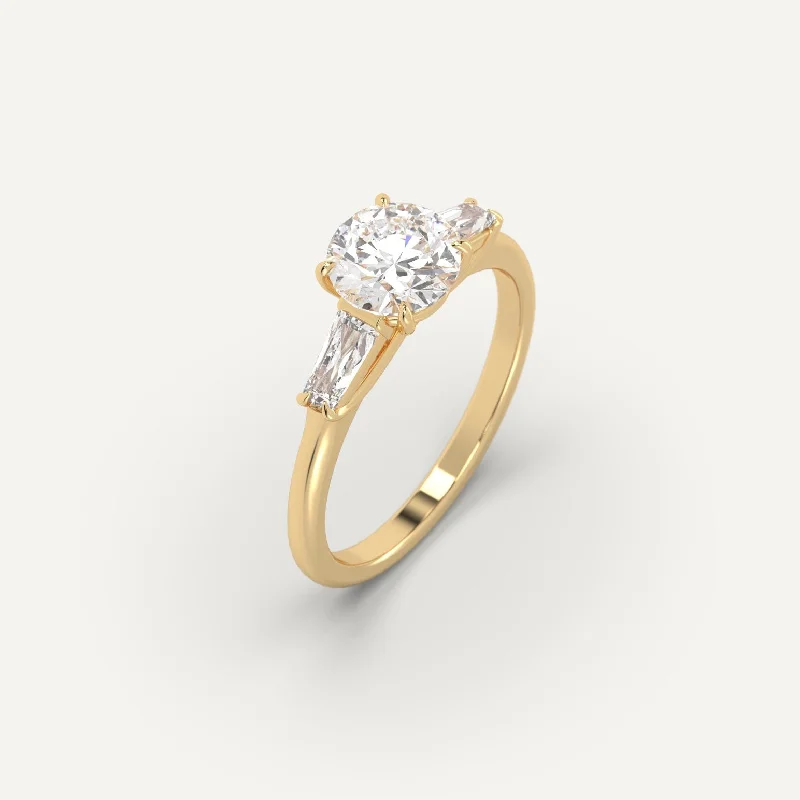 fashion ring for daily wear -1 carat Round Cut Diamond Ring