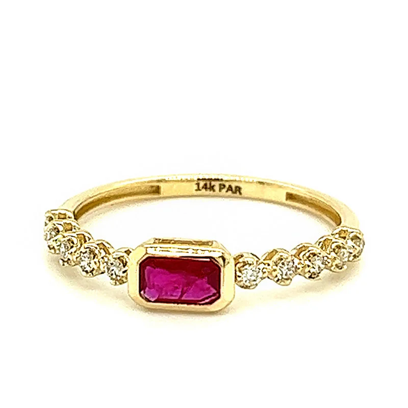 luxury statement ring for women -Ruby and Diamond Ring