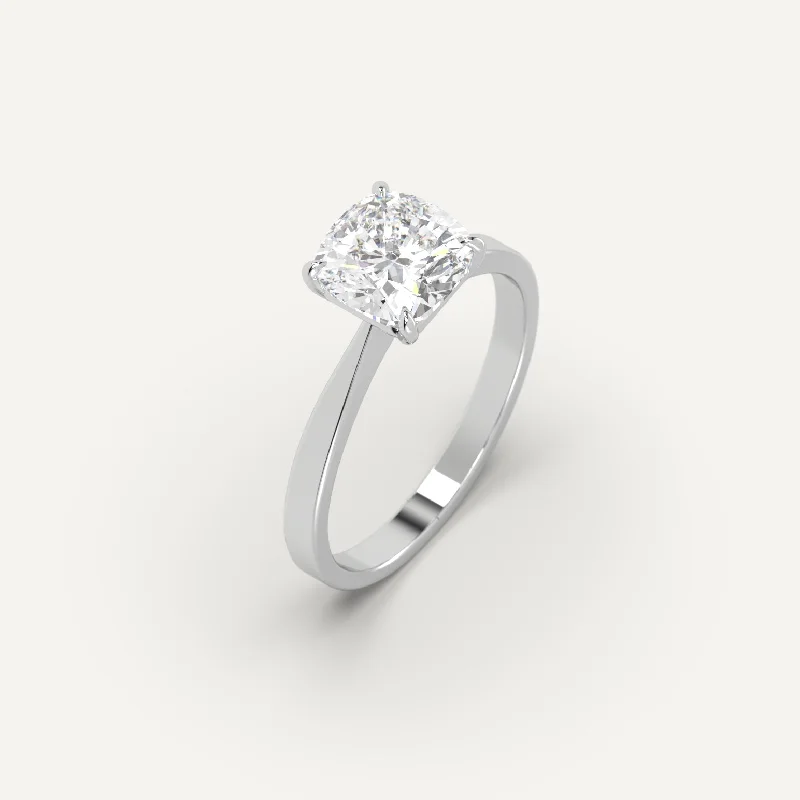 halo diamond ring for women -2 carat Cushion Cut Diamond Ring