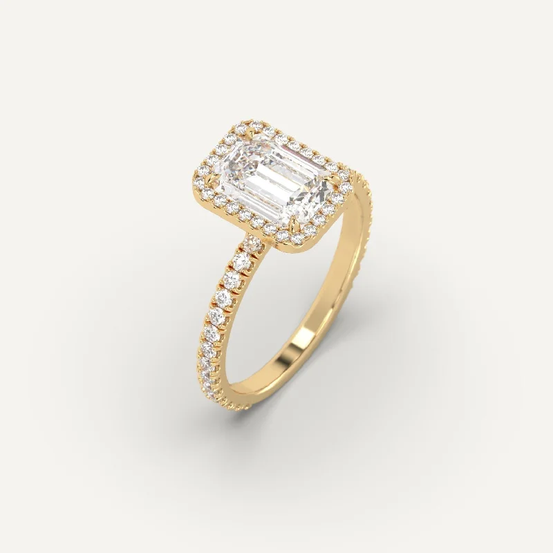 fashion ring for daily wear -2 carat Emerald Cut Diamond Ring