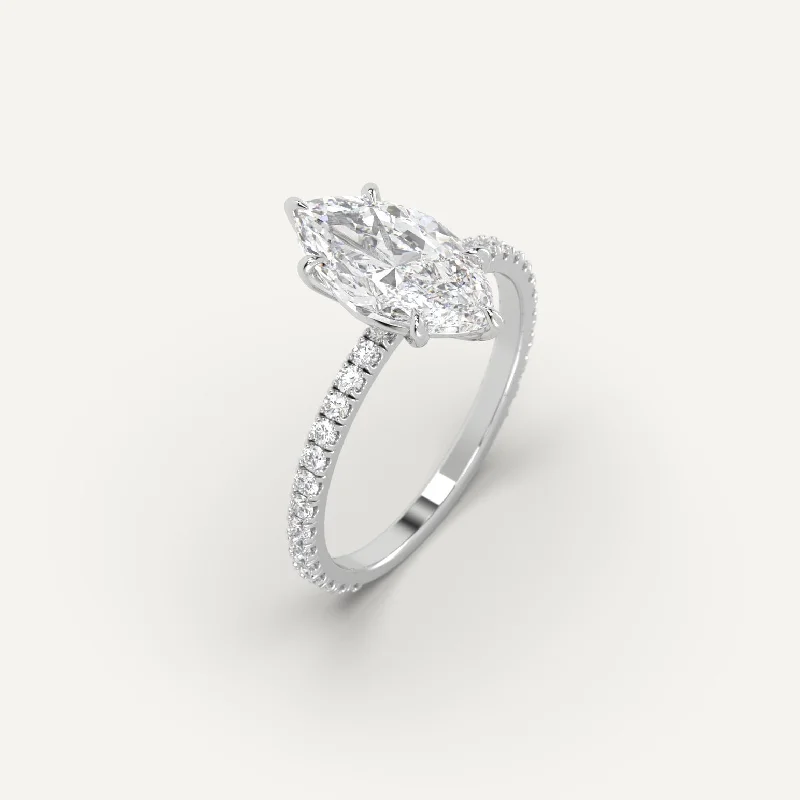 antique style ring for women -2 carat Marquise Cut Diamond Ring