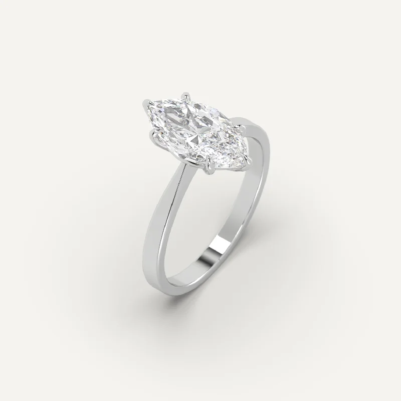 luxury diamond ring for special occasions -2 carat Marquise Cut Diamond Ring