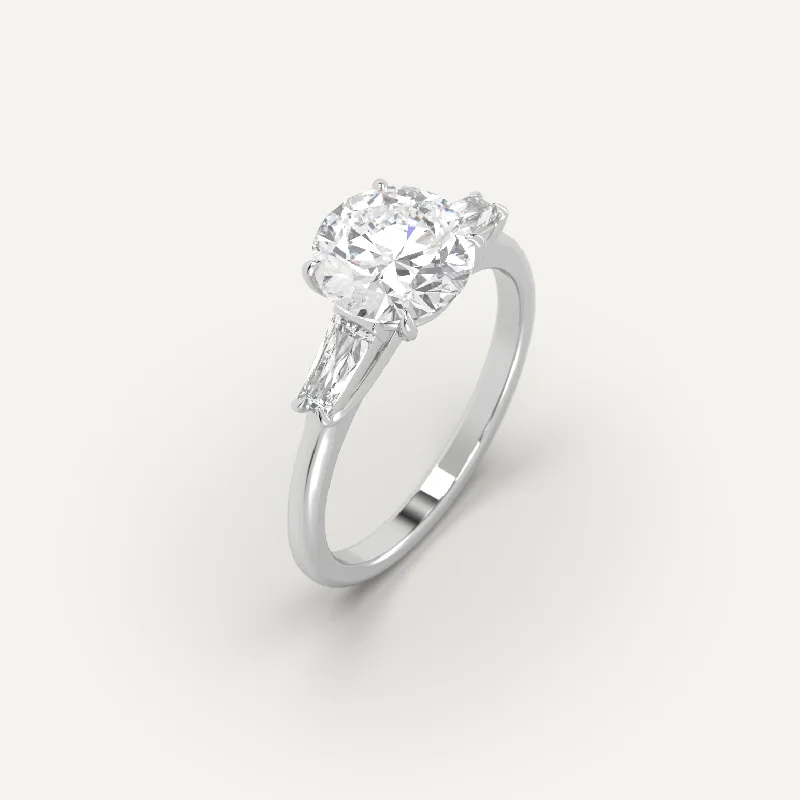 antique style ring for women -2 carat Round Cut Diamond Ring