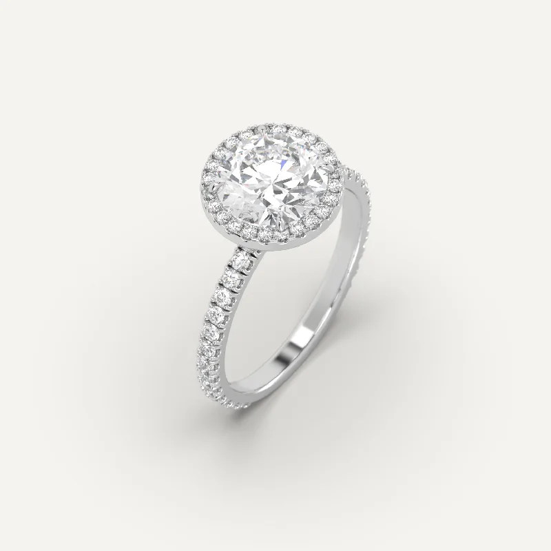 promise ring for girlfriend -2 carat Round Cut Diamond Ring