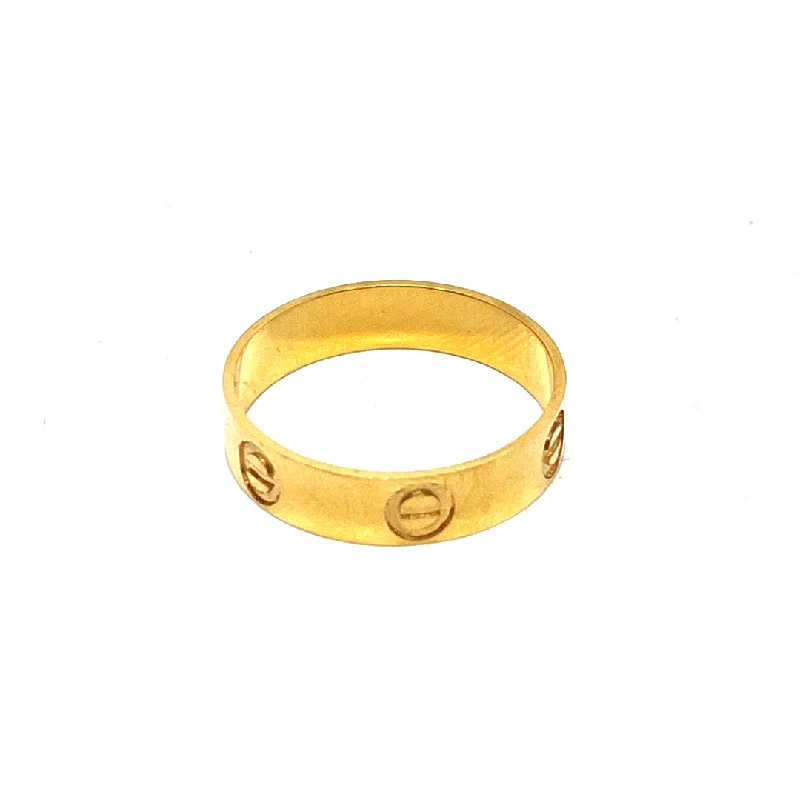 contemporary ring for men -21K Gold Band