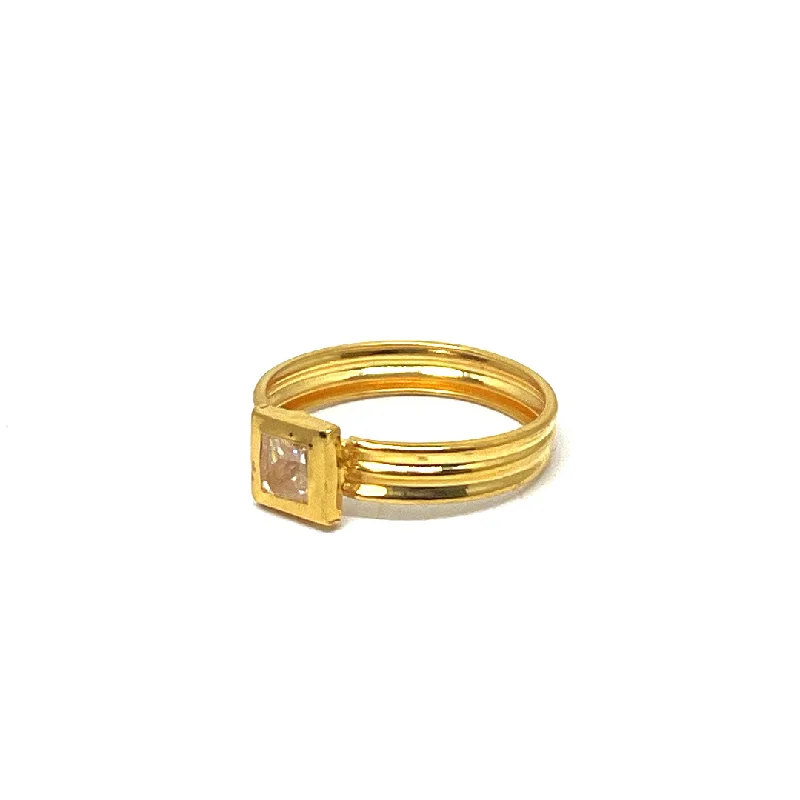 men’s wedding band with diamonds -22K Gold Ring