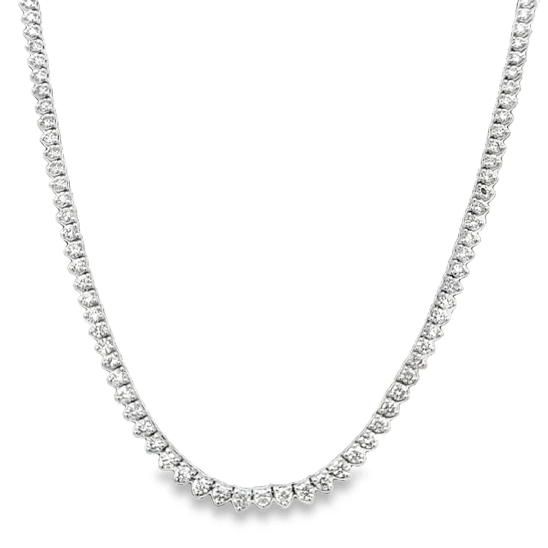 heart pendant necklace for women -3.0 CTW Diamond Necklace in White Gold