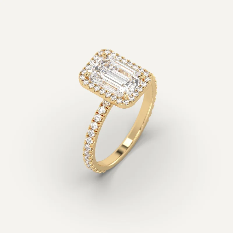 vintage-inspired ring for women -3 carat Emerald Cut Diamond Ring