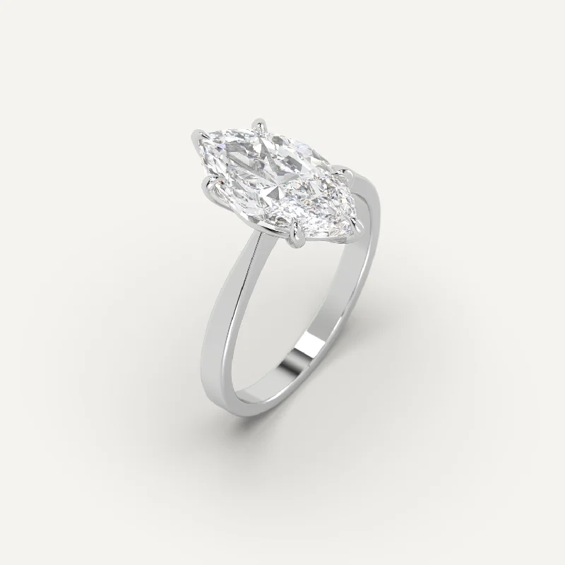 fashion statement ring for women -3 carat Marquise Cut Diamond Ring