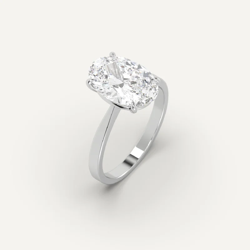 boho style ring for women -3 carat Oval Cut Diamond Ring