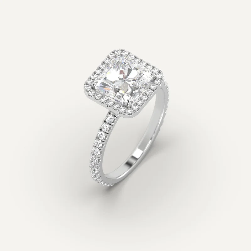 birthstone ring for moms -3 carat Radiant Cut Diamond Ring