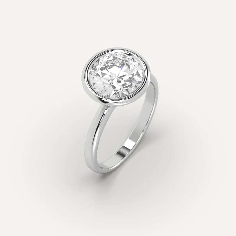 vintage-inspired ring for women -3 carat Round Cut Diamond Ring