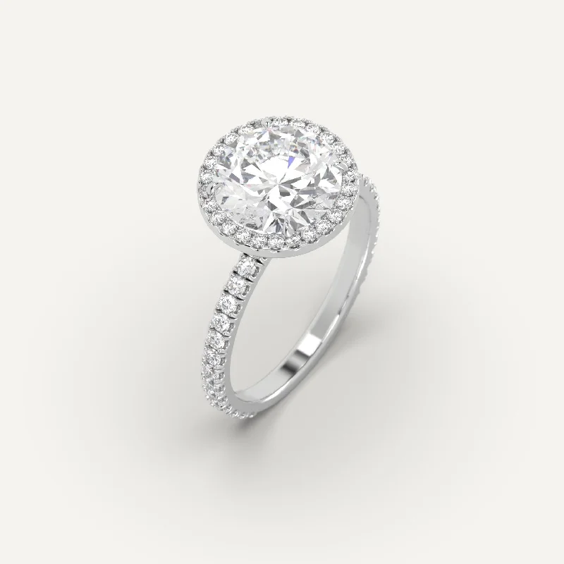 vintage engagement ring for women -3 carat Round Cut Diamond Ring