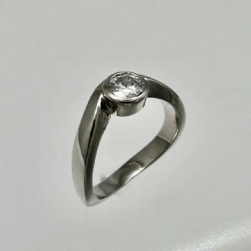 custom initial ring for women -Arc Ring