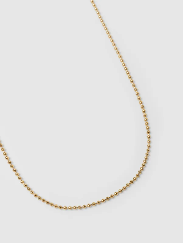 handmade necklace for women -Ball Chain in Gold