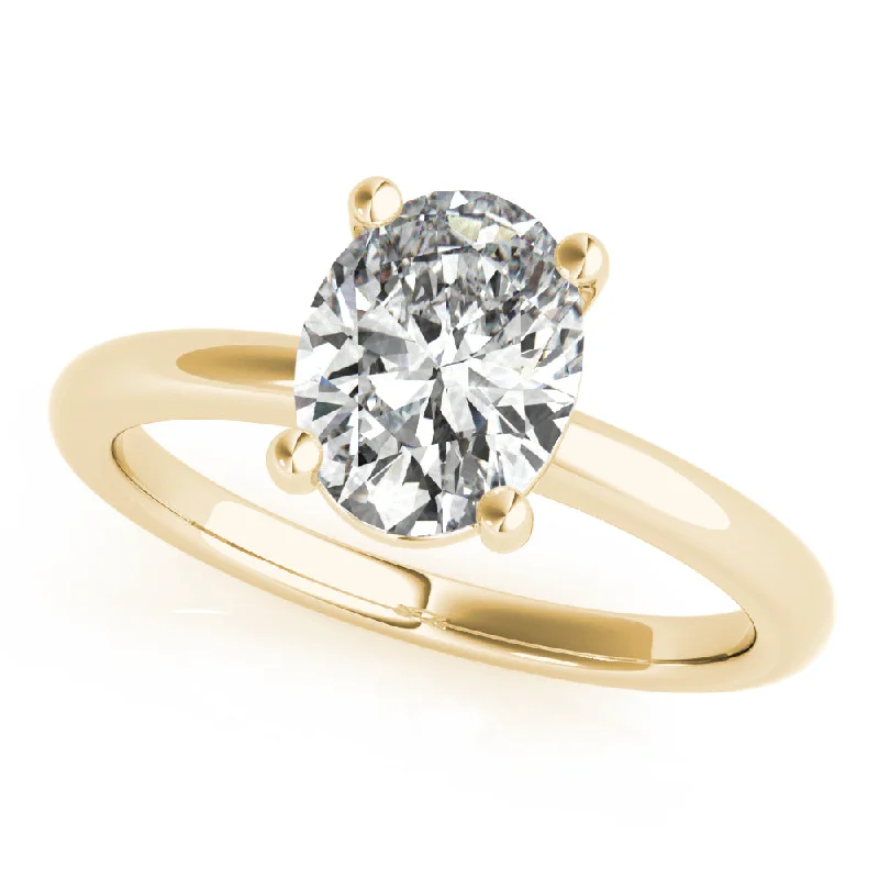 cushion cut engagement ring -Courtney Oval Diamond Engagement Ring Setting