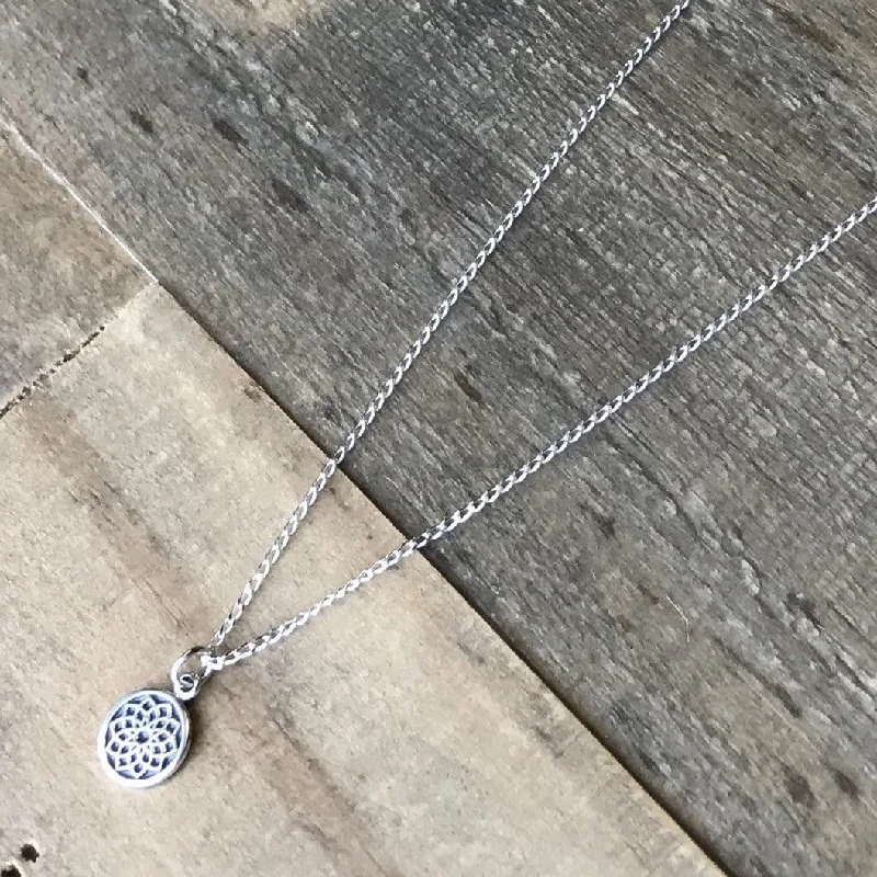 gold chain necklace for everyday wear -Crown Chakra Sterling Silver Chain Necklace