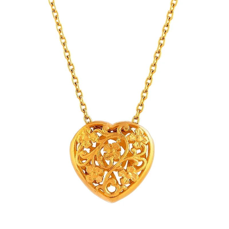 matching friendship necklaces -FIligree Heart Necklace