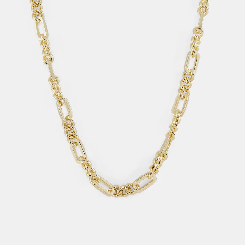 infinity necklace for women -Gold Track Chain Necklace