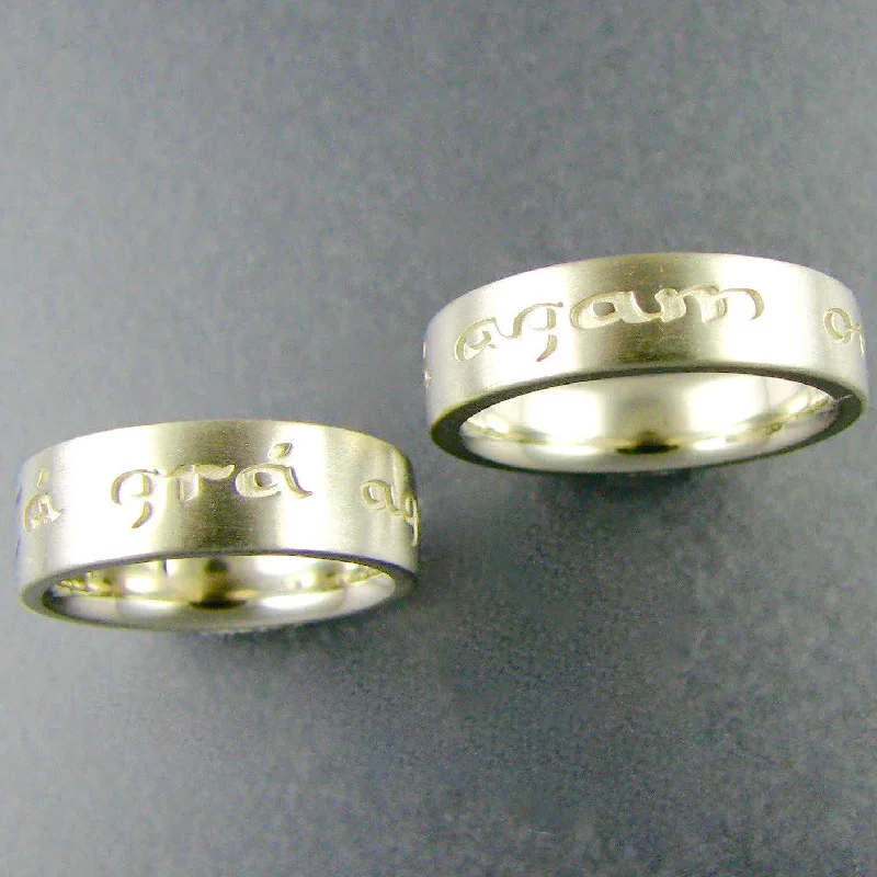 luxury statement ring for women -Irish Gaelic Wedding Bands