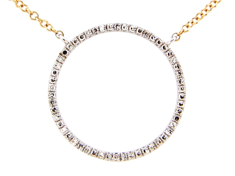 custom coordinate necklace for gifts -Lady's White 14 Karat Necklace Length 18 0.16tw Round Diamonds