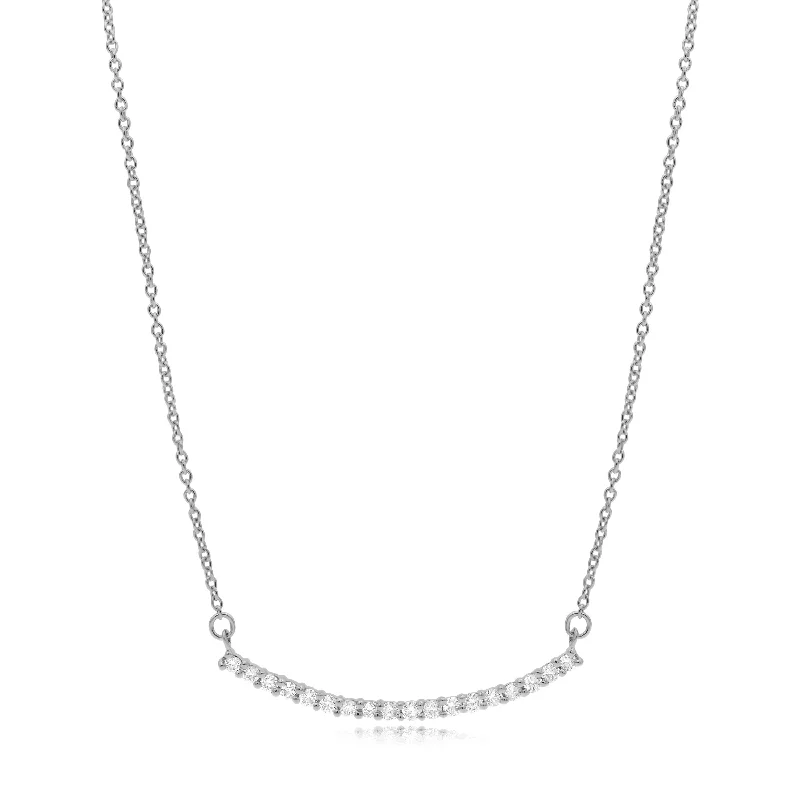 infinity heart necklace for women -0.22ct Diamond Necklace set in 14KT White Gold / FJNL10B