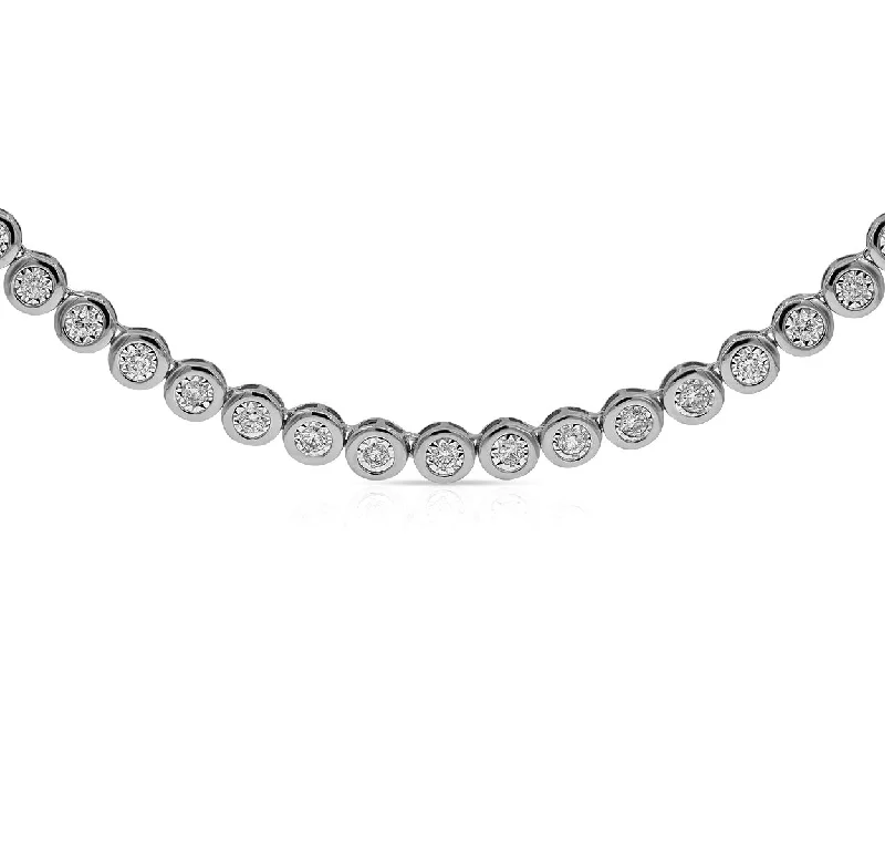 handmade necklace for women -1.90ct Diamond Necklace set in 14KT White Gold / NK400391