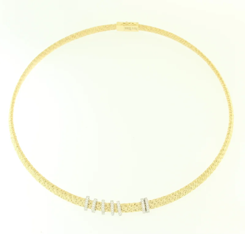 crystal healing necklace for women -Piero Milano GOA Gold & Diamond Necklace