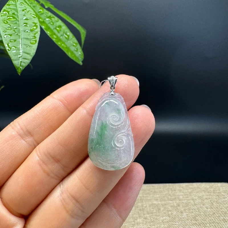 gold locket necklace for photos -RealJade® Co. Genuine Icy Green Jadeite Jade Good Luck RuYi Necklace With 18K  White Gold Bail