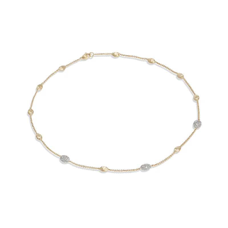 multi-strand necklace for women -Marco Bicego Siviglia Necklace With Diamonds