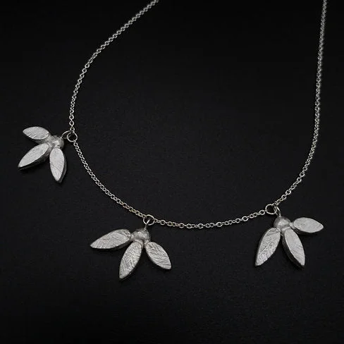 layered necklace set for women -Triple Split Daisy Drop Necklace