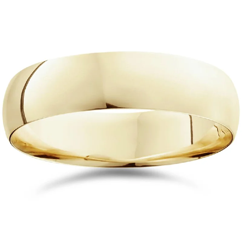 men’s signet ring with engraving -14K Yellow Gold High Polished Mens Wedding Band Ring Plain Size Selectable