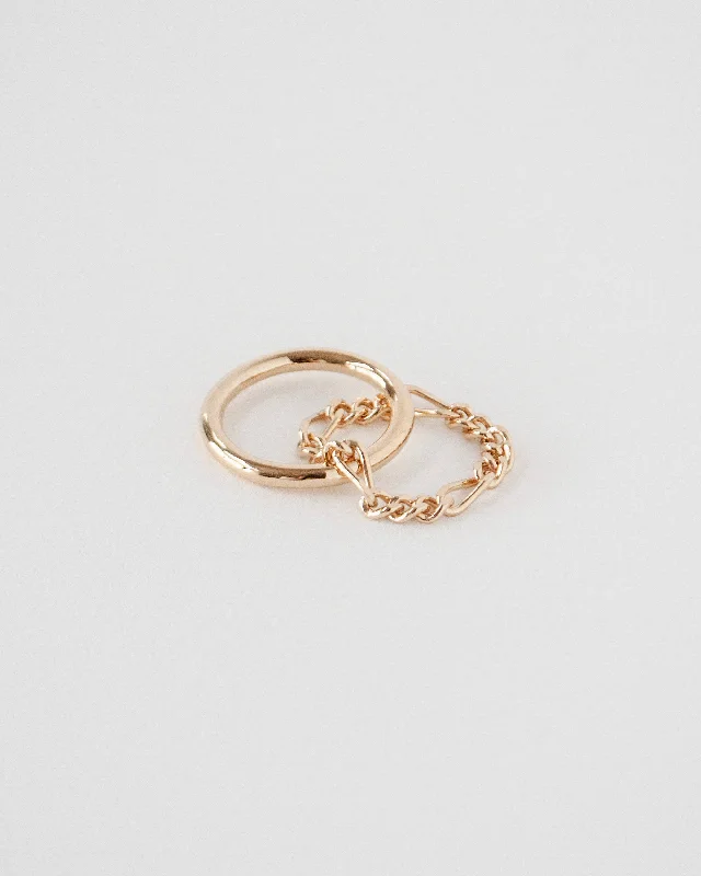 matching promise rings for couples -CHAIN AND KEY RING