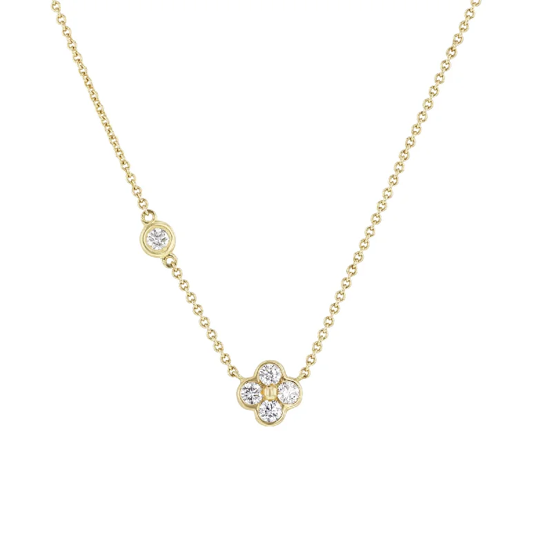 gold nameplate necklace for women -Detelina Diamond Necklace