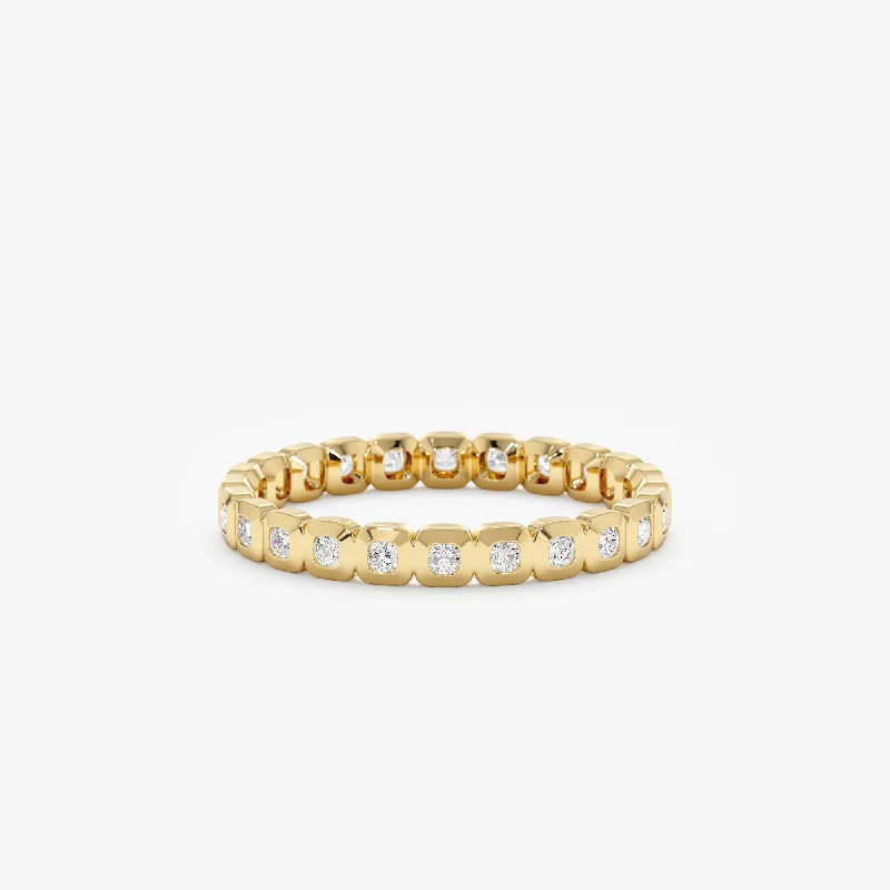 marquise diamond ring for women -Diamond Octagon Eternity Ring, Nerissa