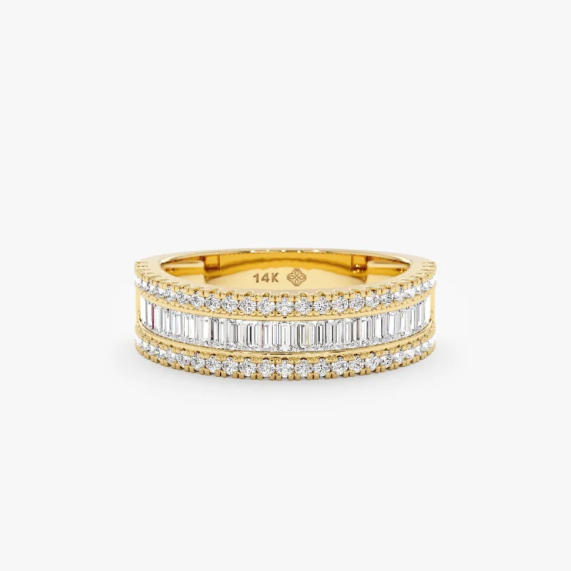 engraved name ring for gifts -Diamond Pillars Cigar Ring, Anna