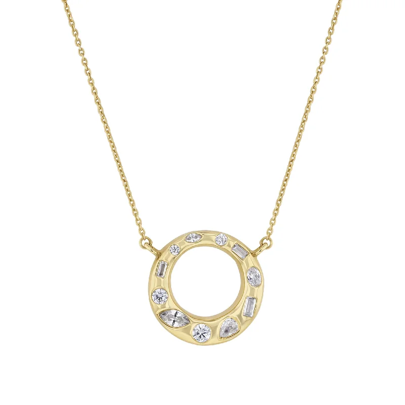 dainty cross necklace for women -Kingsley Diamond Necklace