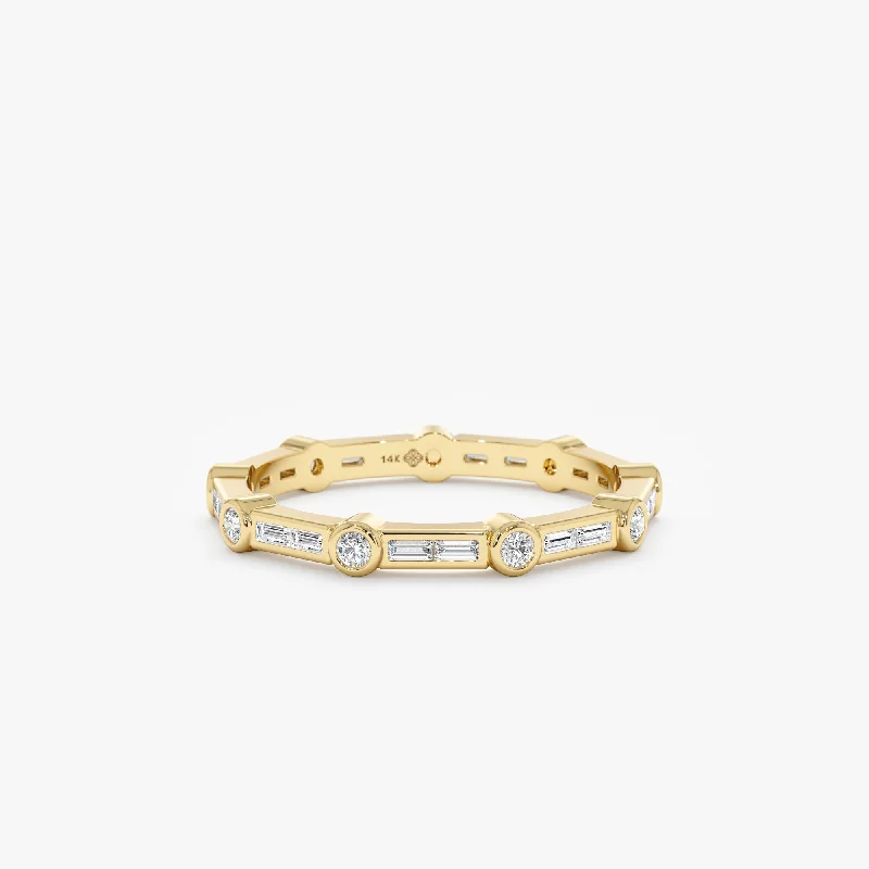 adjustable gold ring for women -Mix Diamond Eternity Ring, Addison