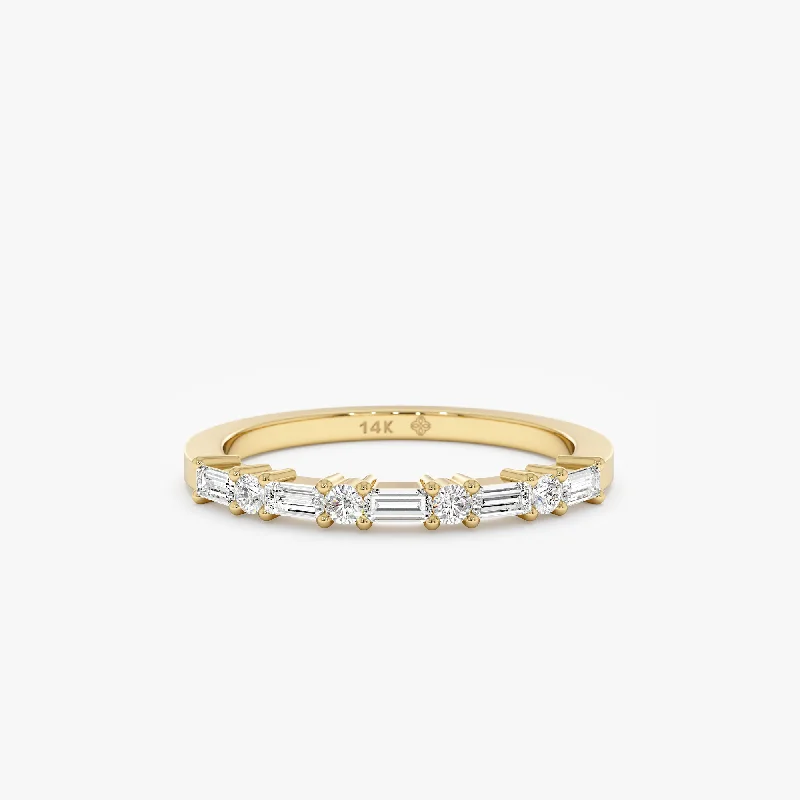 aquamarine engagement ring -Diamond Half Eternity Band, Corinne